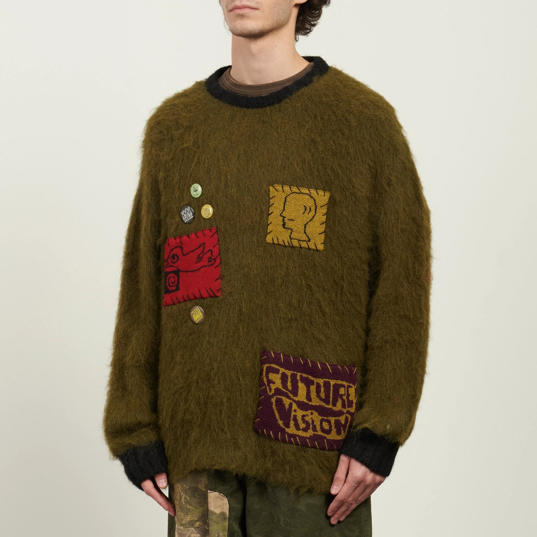 BRAINDEAD FUTURE VISION BOXY KNIT SWEATER