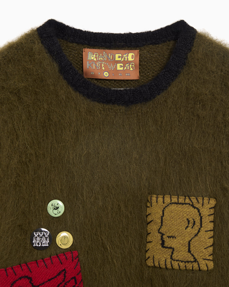 BRAINDEAD FUTURE VISION BOXY KNIT SWEATER